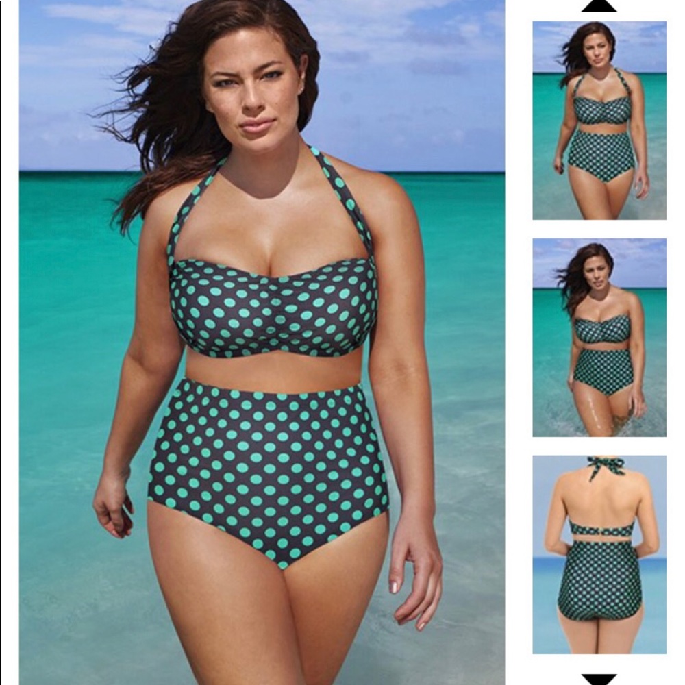 NEVER WORN Swimsuitsforall high waist bikini